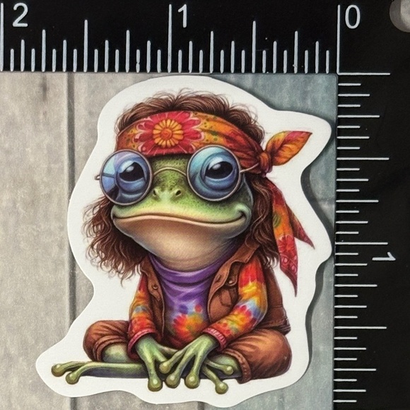 🌀10/$10🌀 Psychedelic Frog Reusable Waterproof Vinyl Sticker Decal - Picture 1 of 1
